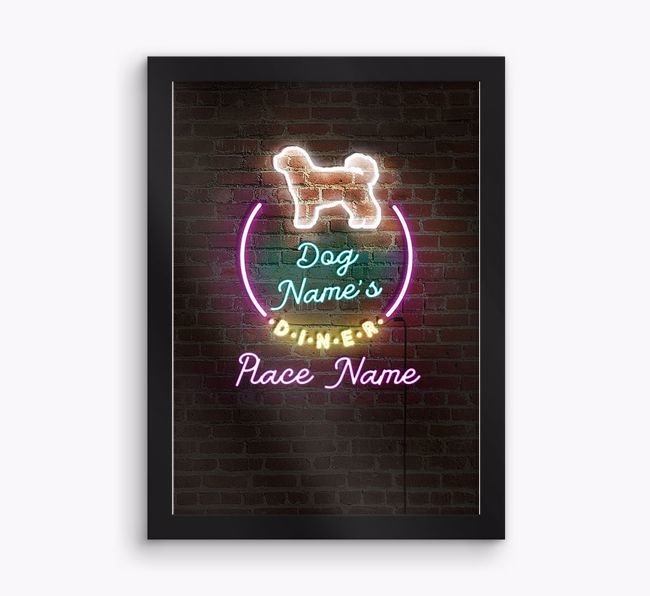 Neon Sign: Personalised {breedFullName} Framed Print